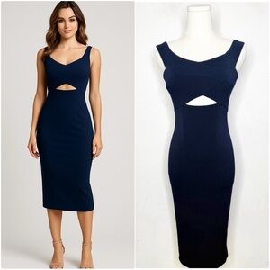 Bec & Bridge x Revolve Salt Lake Dress Navy Blue Size 2 Cutout  Cocktail Dress